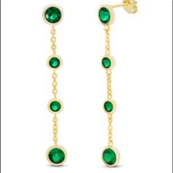 belk Jewelry - Belk Sterling Silver Lab Created Dangle Earrings